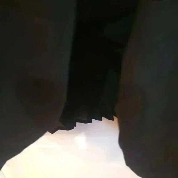 Freeway Women's Black Poly Georgette Beaded Pleated Drop Waist Sleeveless Lined - Picture 3 of 12